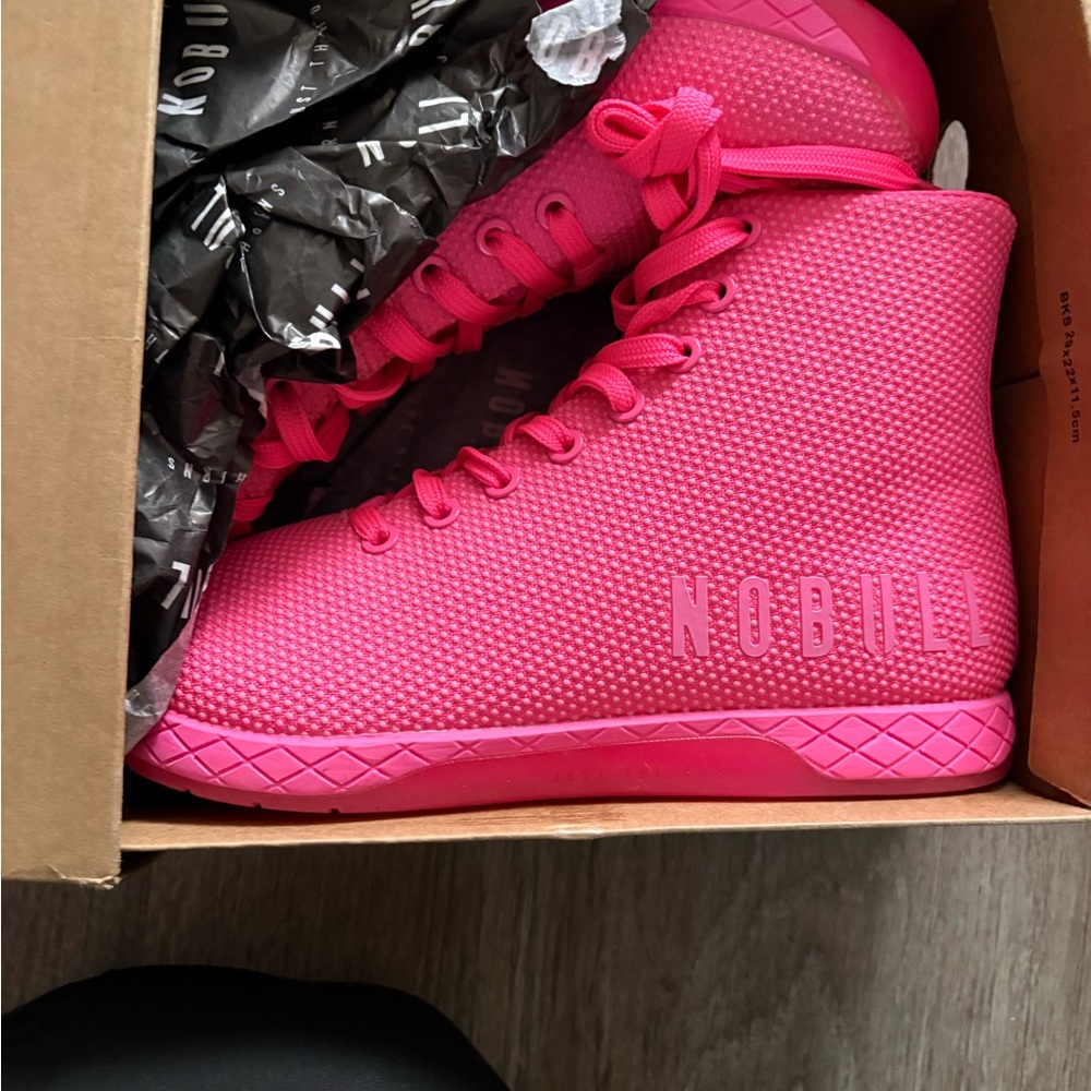 NOBULL Bright Pink High-Top Trainers
